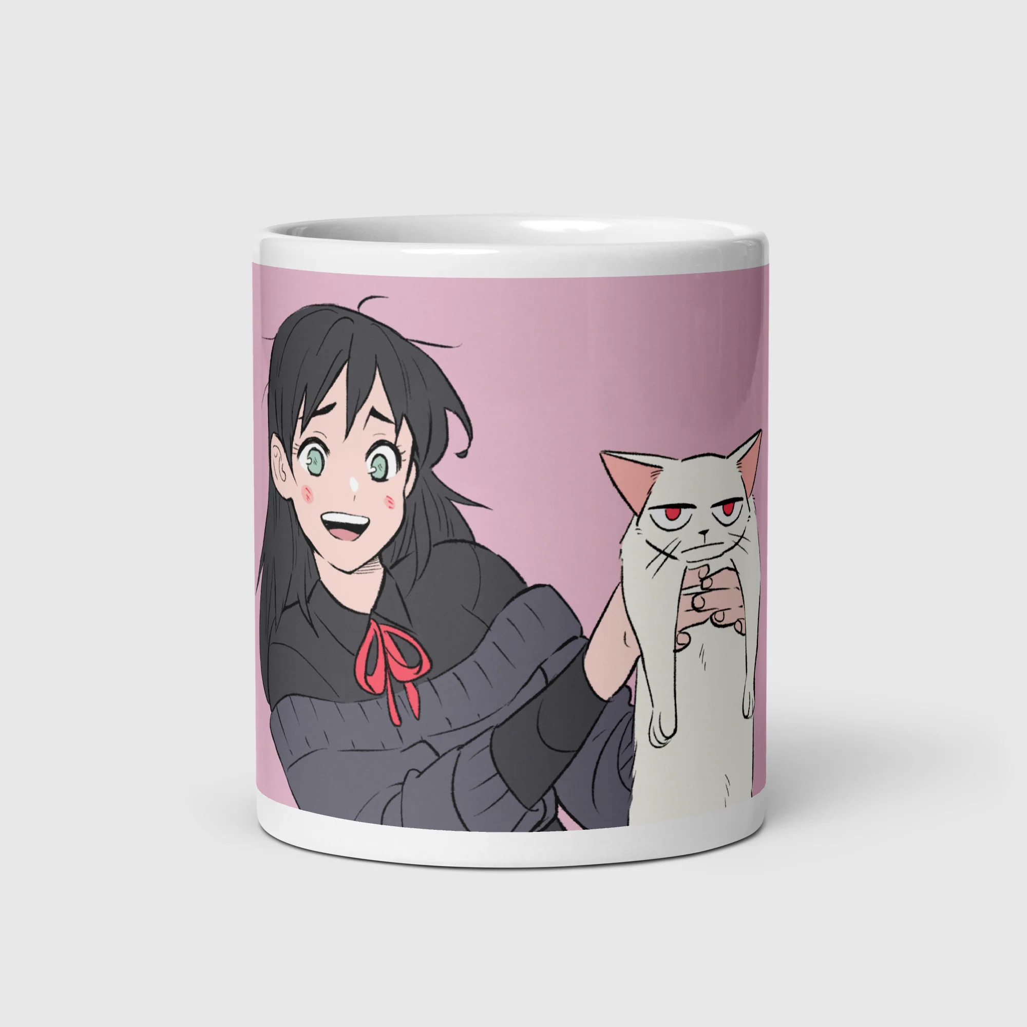 MORGANA & OZ - CAT GLOSSY MUG - Image 3